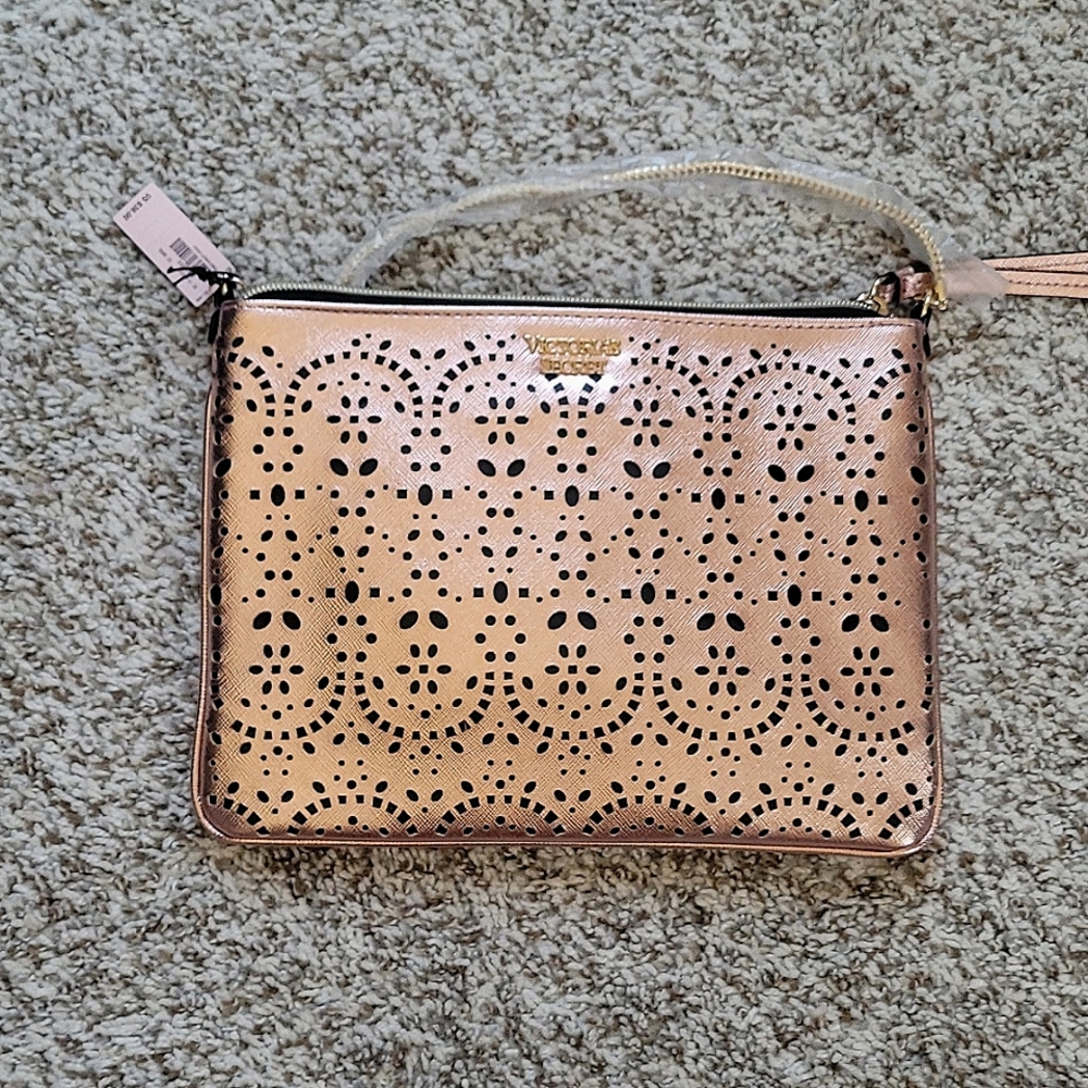 Victoria Secret Metallic Pink Crossbody